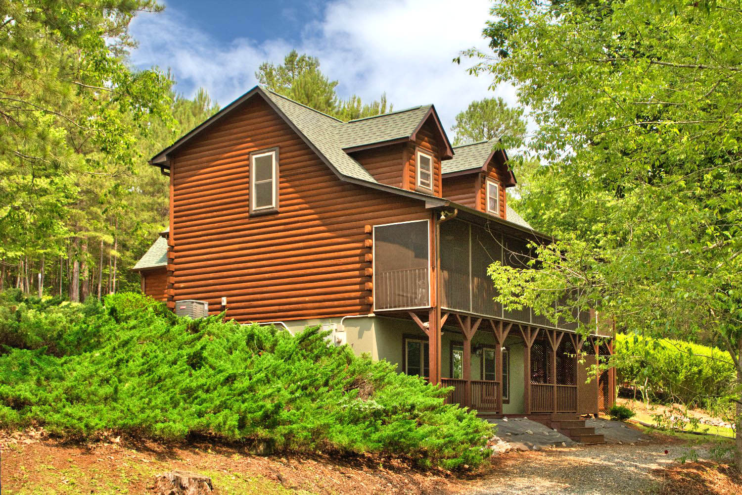 Log cabin on 1.05 gentle acres in Rutherfordton, NC