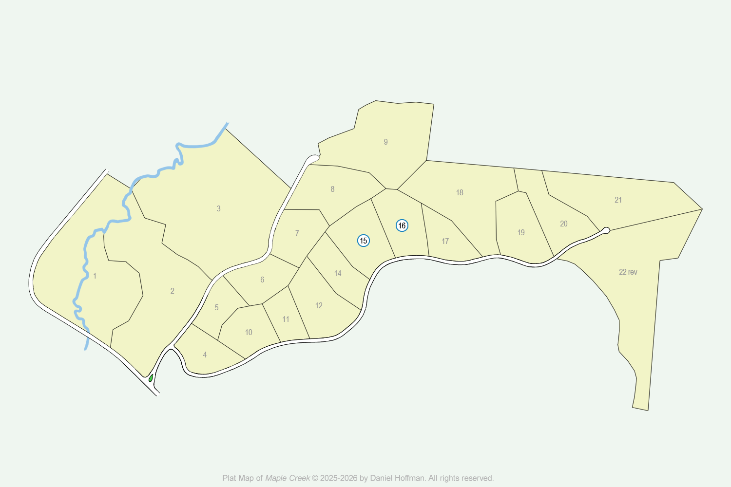 Plat Map for Maple Creek
