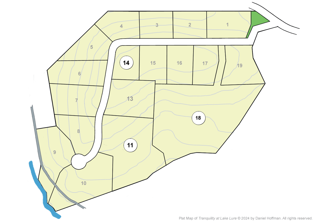 Plat Map for Tranquility at Lake Lure